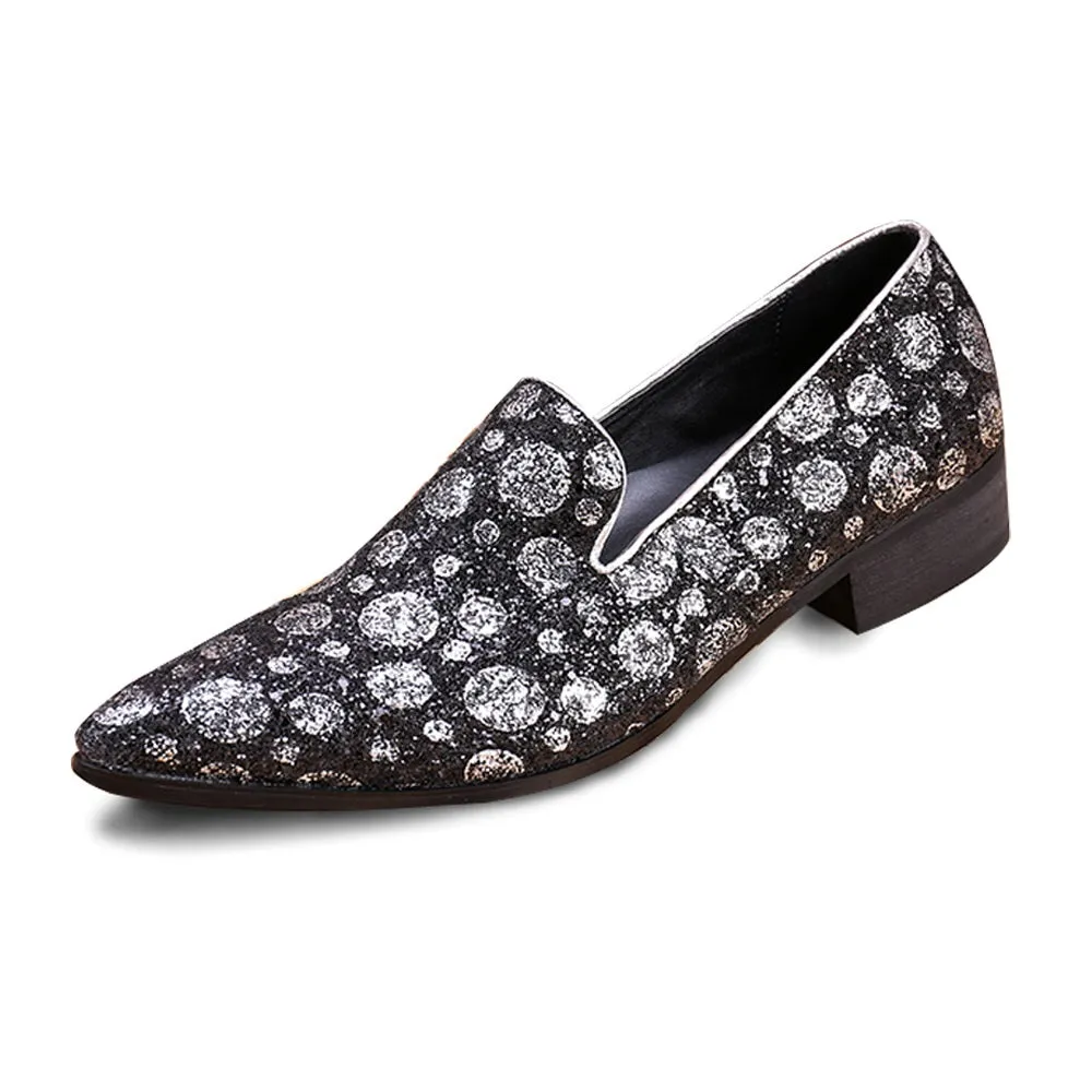 Low Top Slip on Printed Pointed Men Oxfords