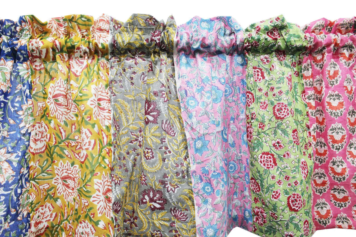 Mango Gifts Patchwork Boho Window Curtain Valance , Multicolour Floral Rod Pocket Valance (Copy)