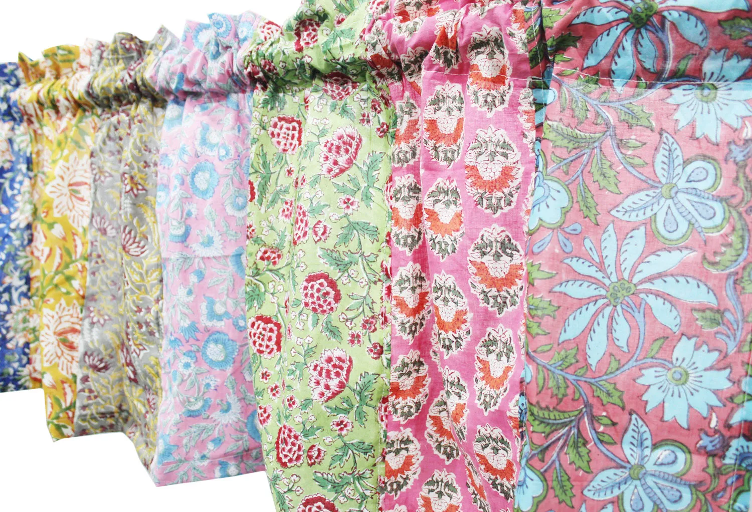 Mango Gifts Patchwork Boho Window Curtain Valance , Multicolour Floral Rod Pocket Valance (Copy)