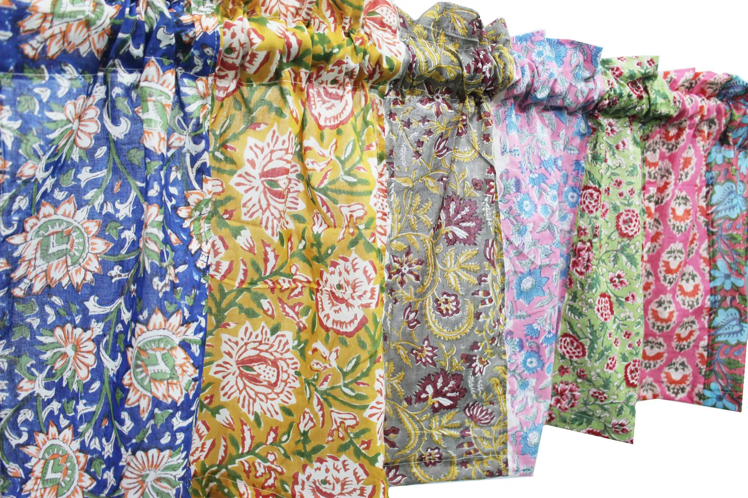 Mango Gifts Patchwork Boho Window Curtain Valance , Multicolour Floral Rod Pocket Valance (Copy)