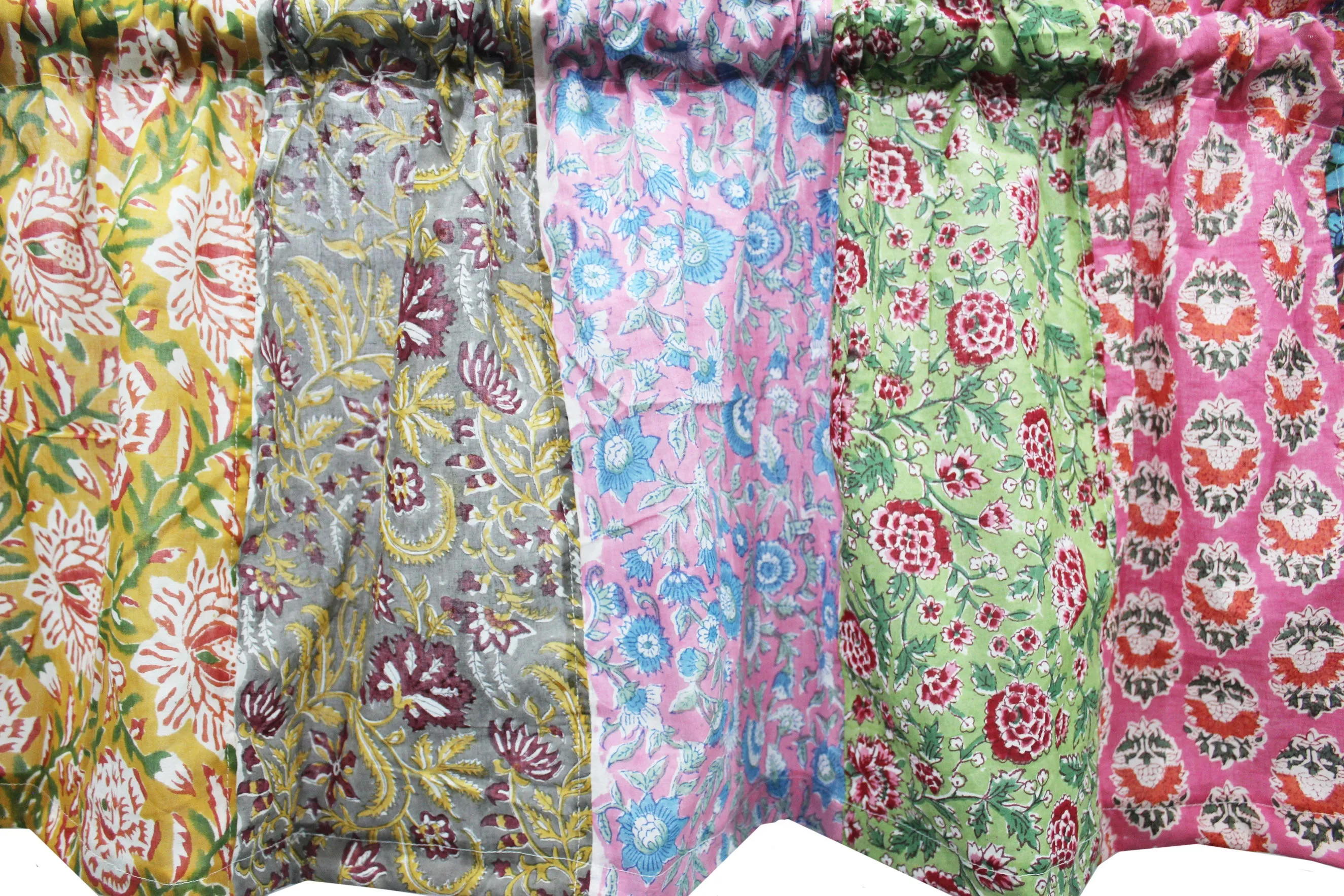 Mango Gifts Patchwork Boho Window Curtain Valance , Multicolour Floral Rod Pocket Valance (Copy)