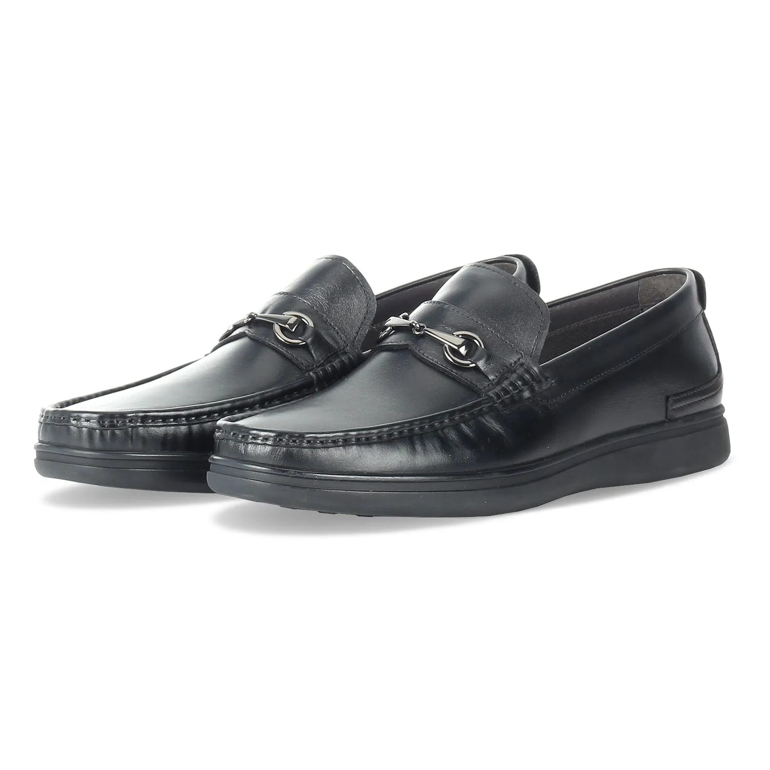 Mars Black Formal Moccasin - Black