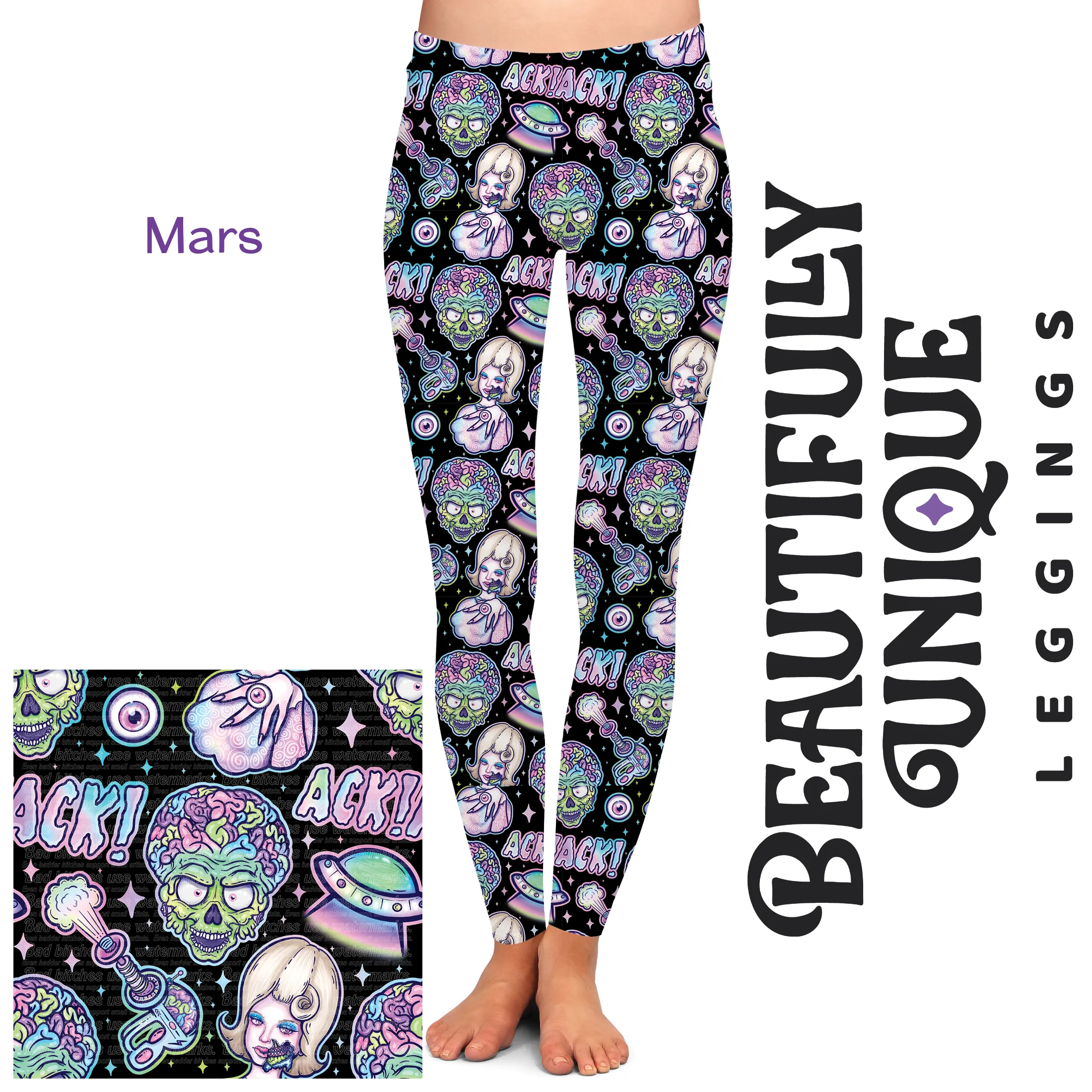 Mars (Semi-Exclusive) - High-quality Handcrafted Vibrant Leggings