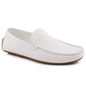 Men “DEVON” Unique Textured Glossy Upper Slip-On Casual Moccasin Shoes