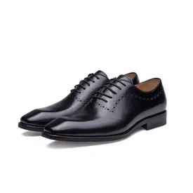 Men Genuine Leather Lace Up Derby Shoes