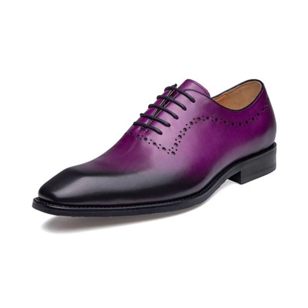 Men Genuine Leather Lace Up Derby Shoes