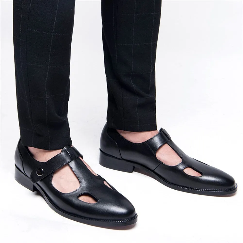 Men Hollow Up Closed Toe Formal Sandal