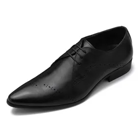 Men Lace Up Pointed Toe Oxford Shoes