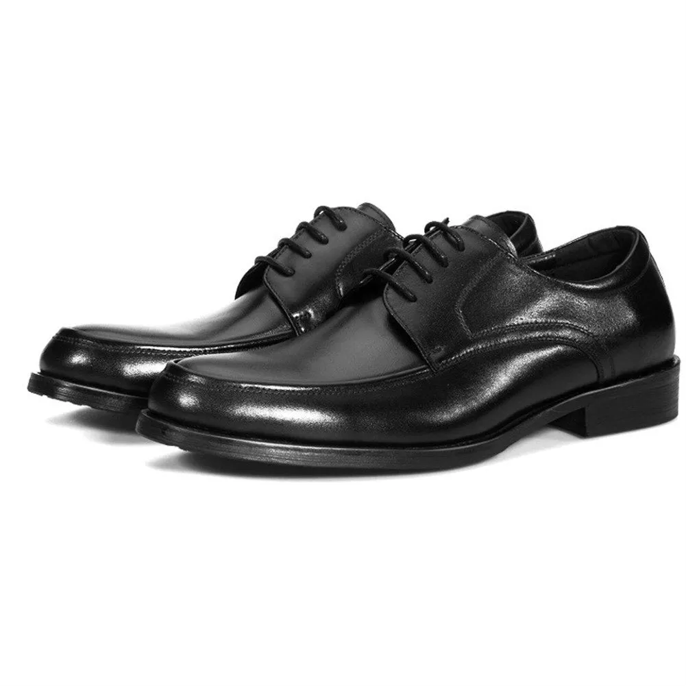 Men Lace Up Round Toe Black Color Formal Shoes