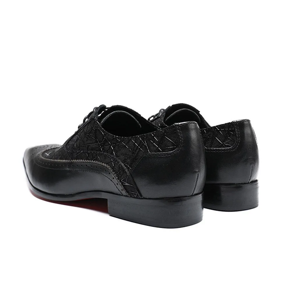 Men Lace Up Two Tones Oxford Shoes