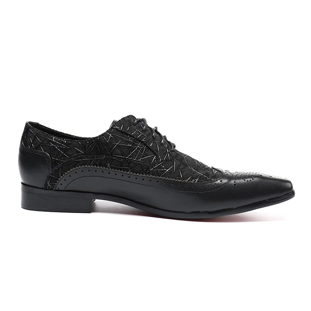 Men Lace Up Two Tones Oxford Shoes