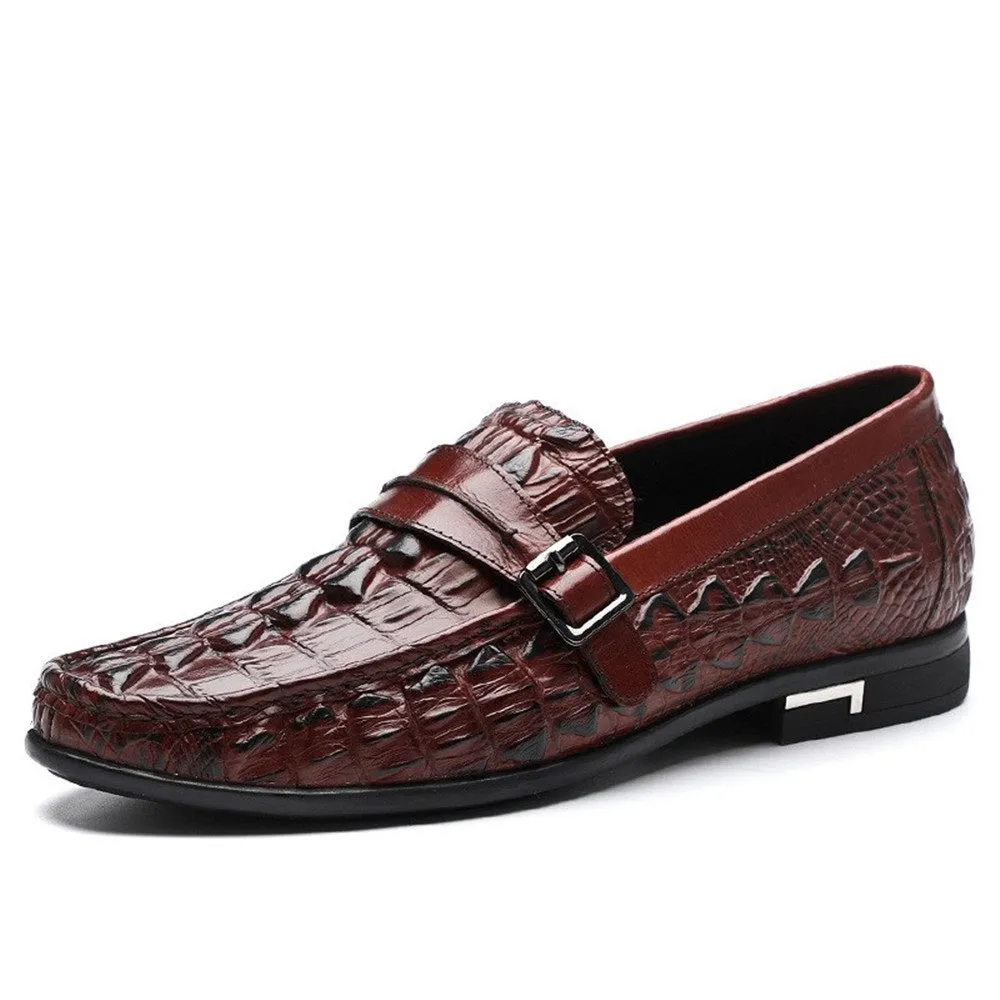 Men Moccasion Toe Monk Strap Loafer