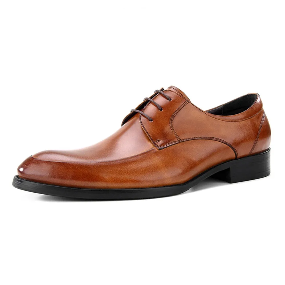 Men Patent Lace Up Formal Shoes