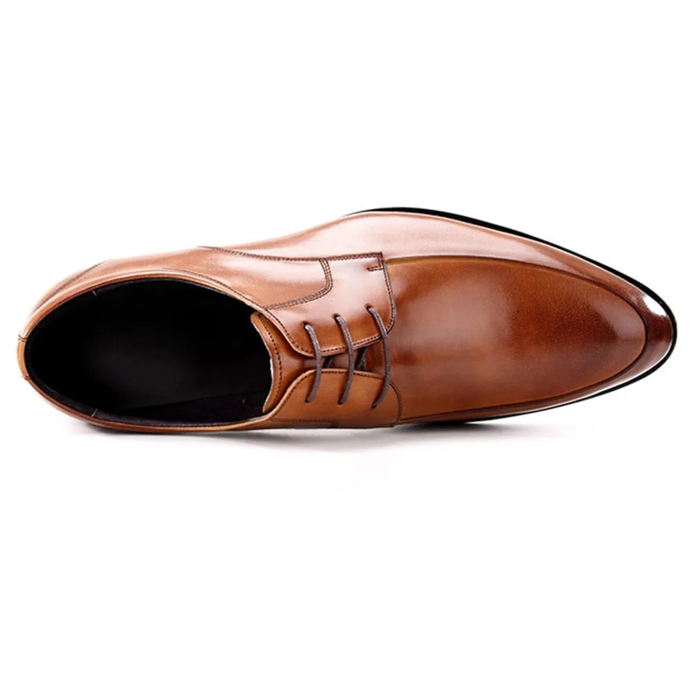 Men Patent Lace Up Formal Shoes