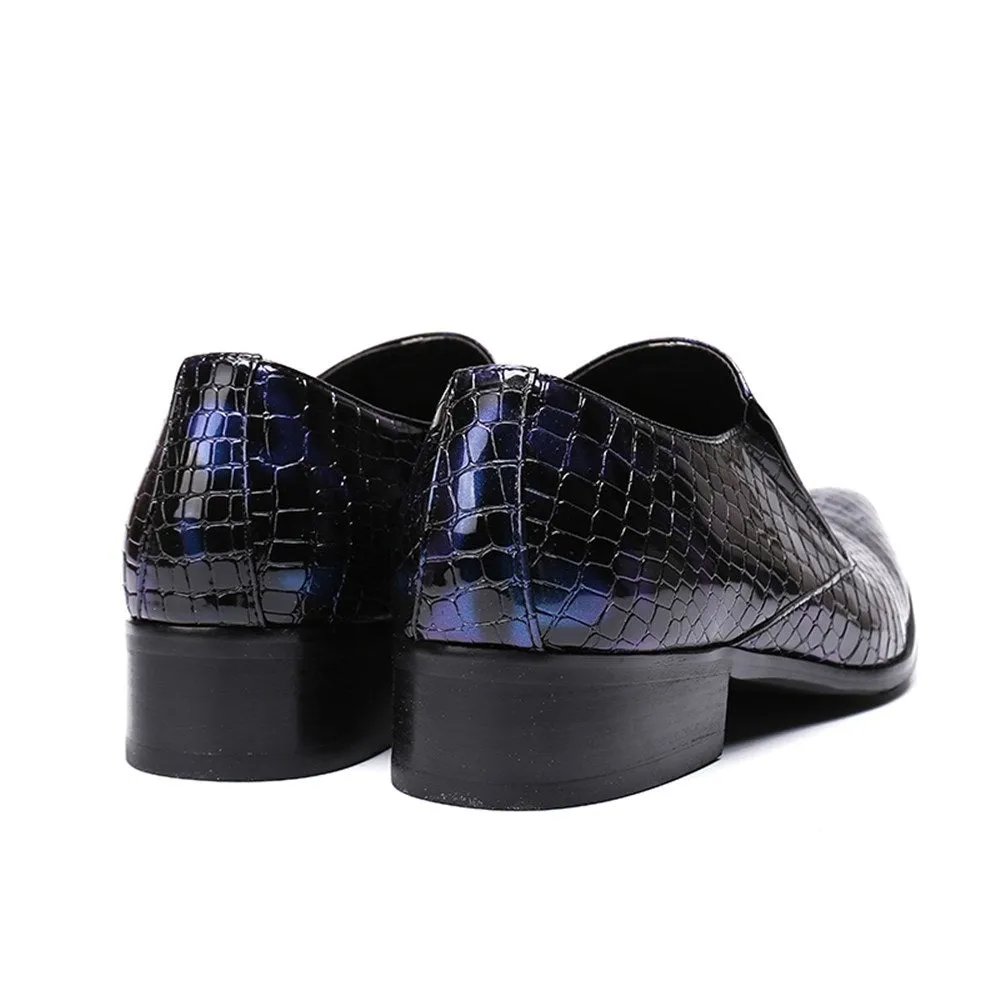 Men Pointed Slip On Oxford Shoes