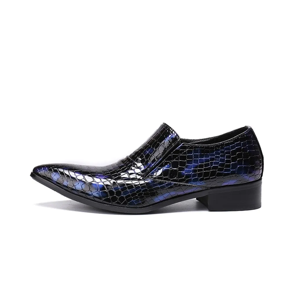 Men Pointed Slip On Oxford Shoes