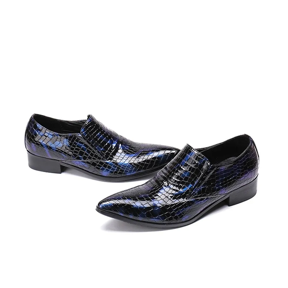 Men Pointed Slip On Oxford Shoes