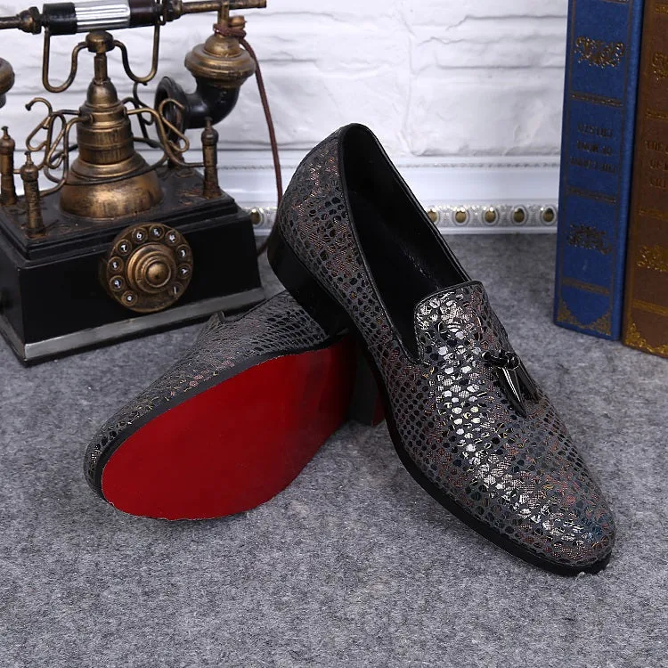 Men Round Toe Tassal Oxford Shoes