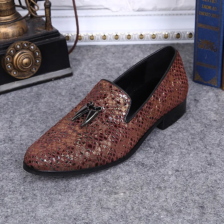 Men Round Toe Tassal Oxford Shoes