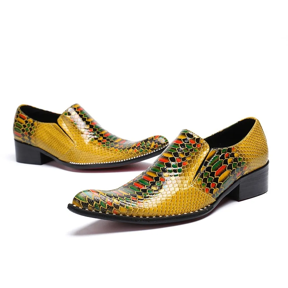 Men Slip On Printed Oxofrd Shoes