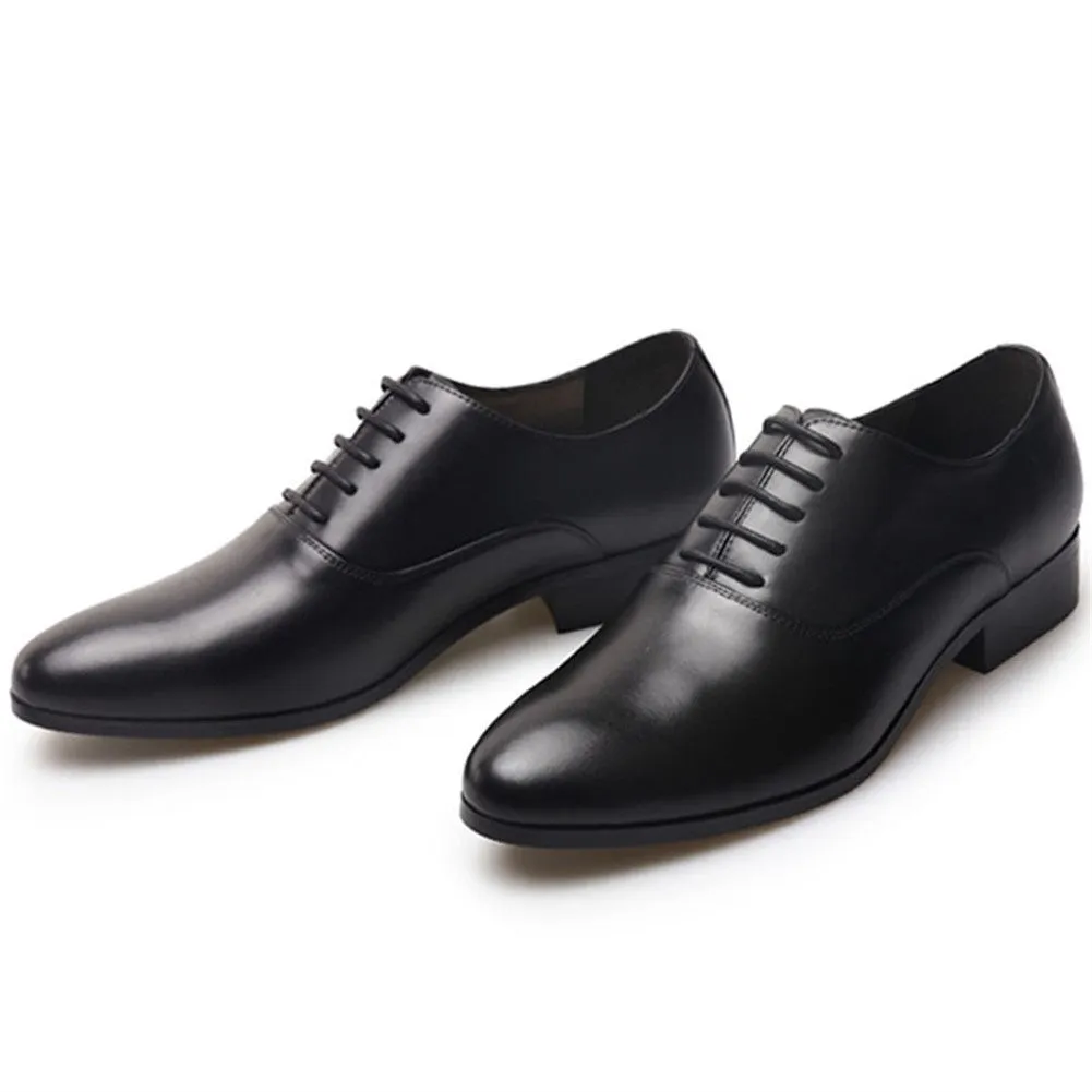 Men Solid White Genuine Leather Formal Shoes