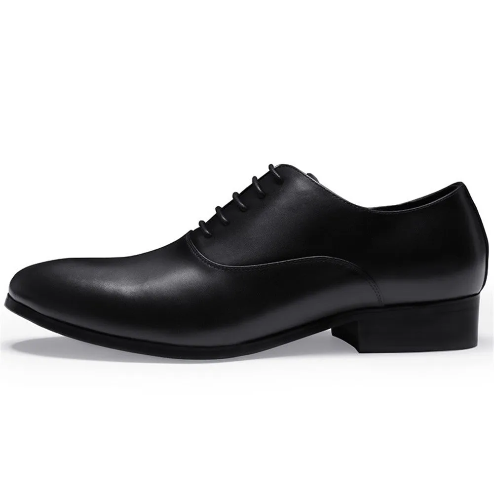 Men Solid White Genuine Leather Formal Shoes