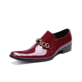 Men Square Toe Slip On Oxford