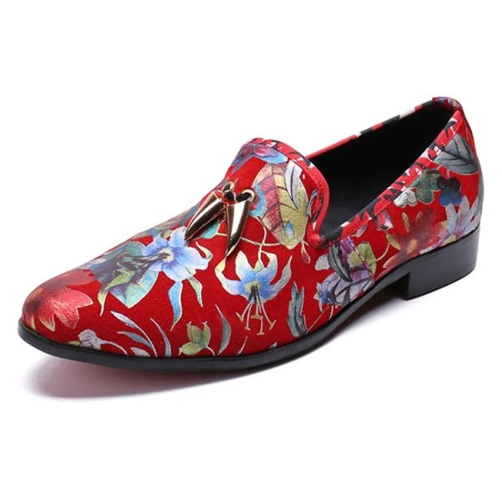 Men Tassel Decoration Printed Loafer