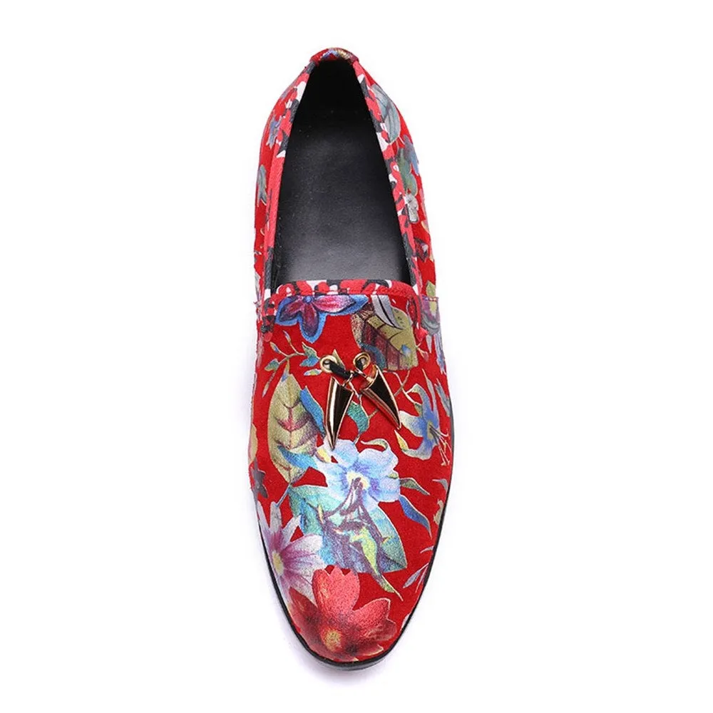 Men Tassel Decoration Printed Loafer