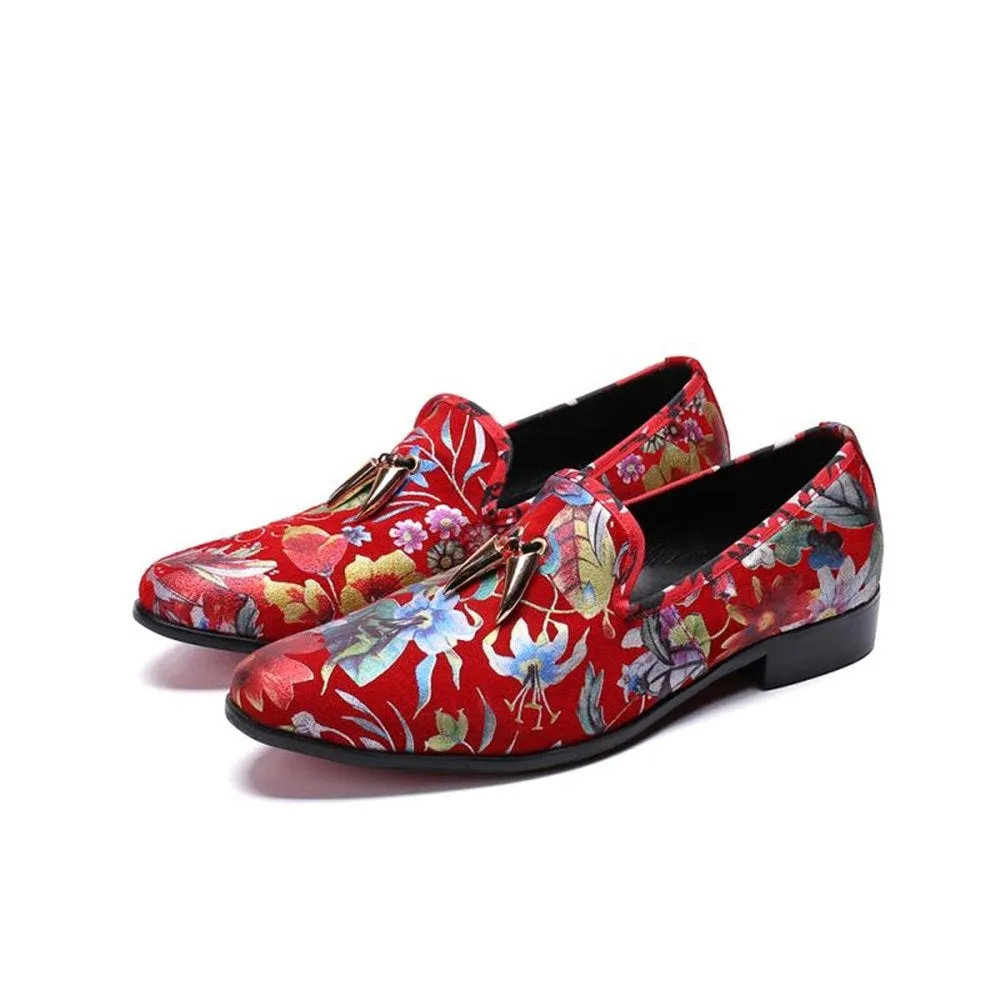 Men Tassel Decoration Printed Loafer