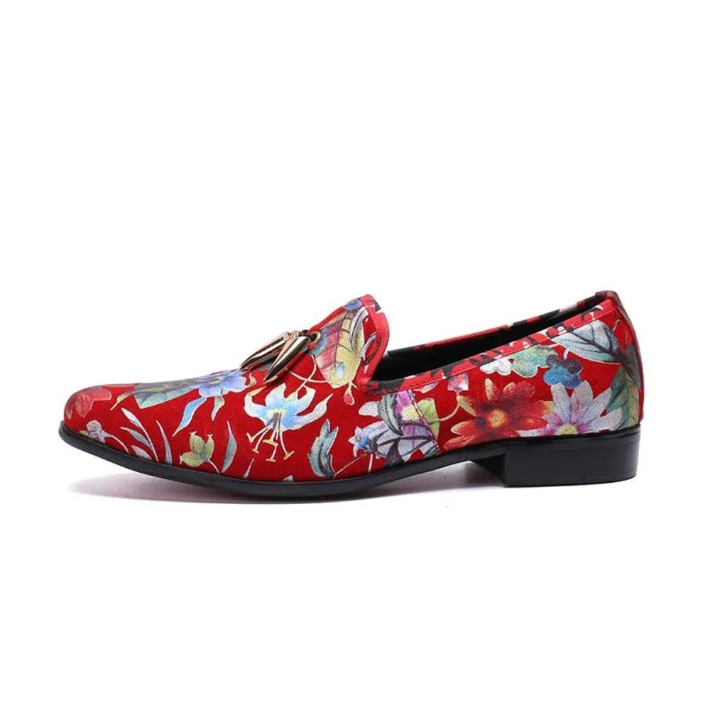 Men Tassel Decoration Printed Loafer