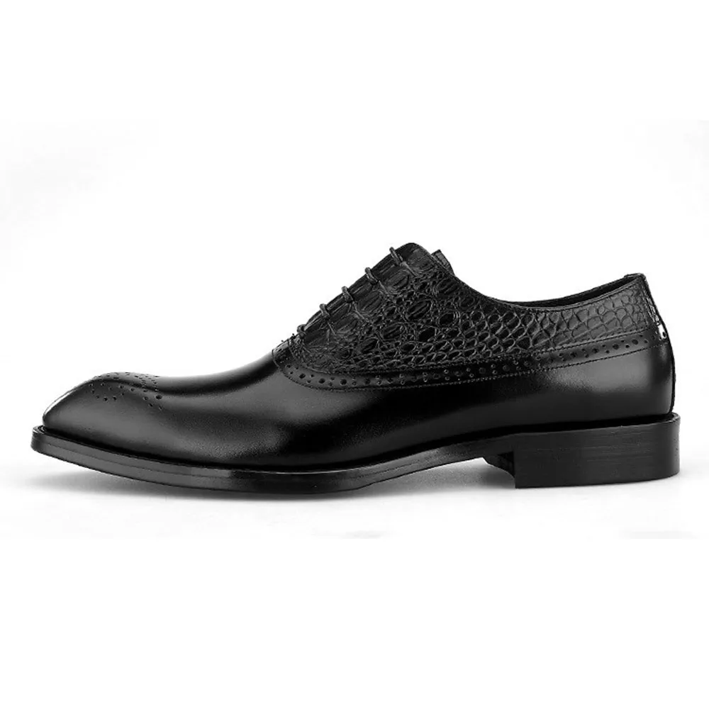 Men Two Tones Lace Up Round Toe Formal Shoes