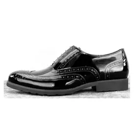 Men Wing Tip Brogue Lace Up Flat Formal Shoes