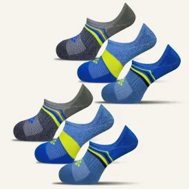 Men's Hidden No Show Socks - 6 Pair