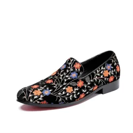 Mens Low Top Slip on Printed Low Heel Oxfords