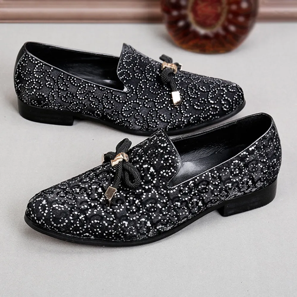 Mens Oxfords with Decoration Pointed Low Top