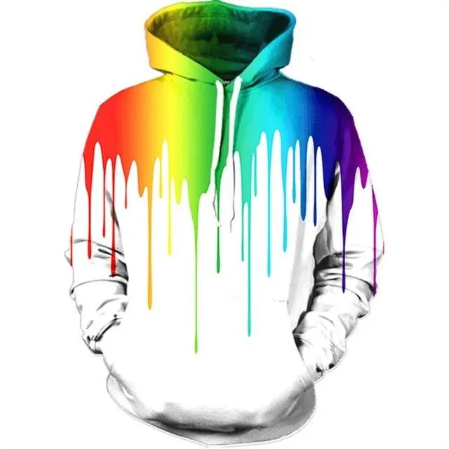 Mens/Womens Dripping Paint Hoodie