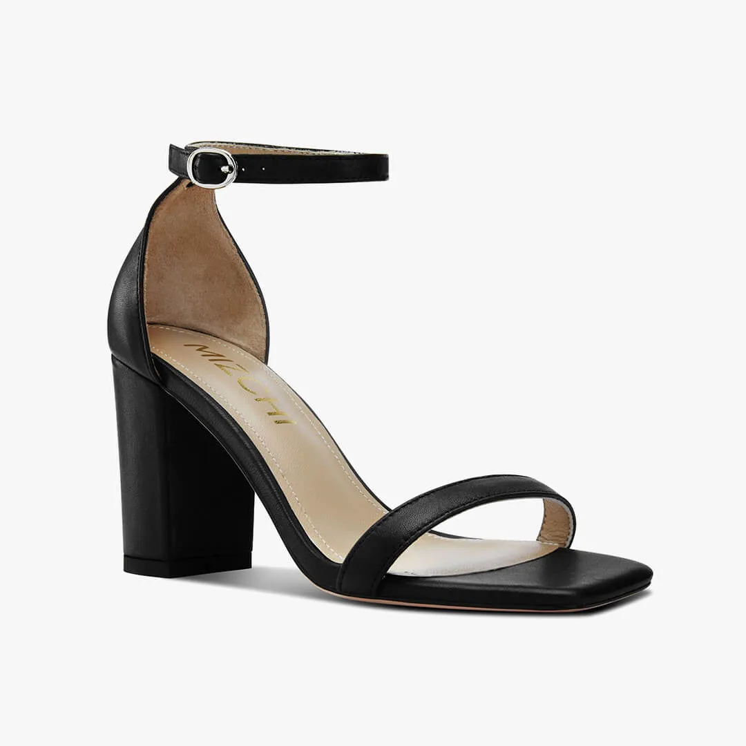 MINNY - Elegant Black Strappy Sandal