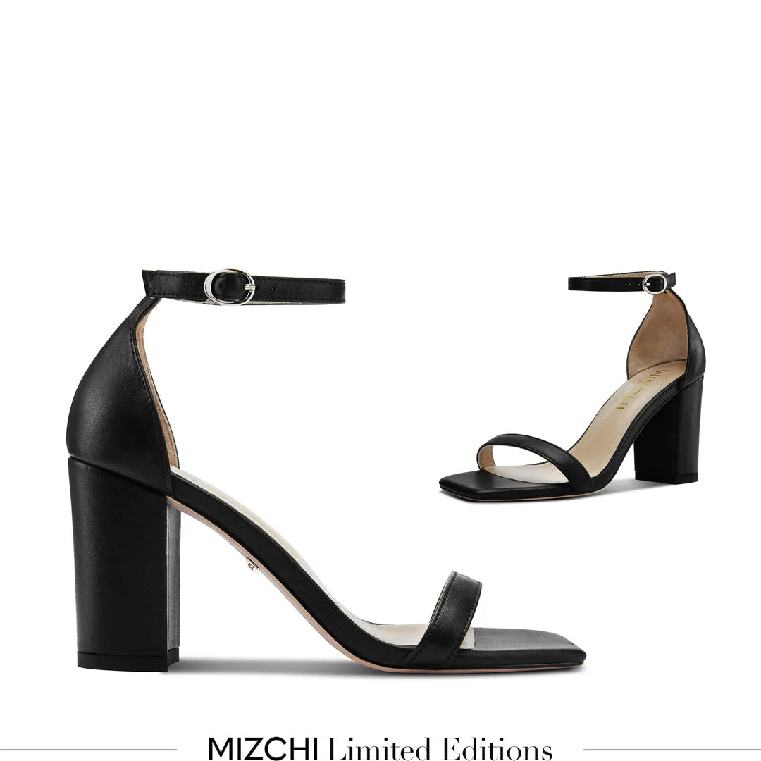 MINNY - Elegant Black Strappy Sandal