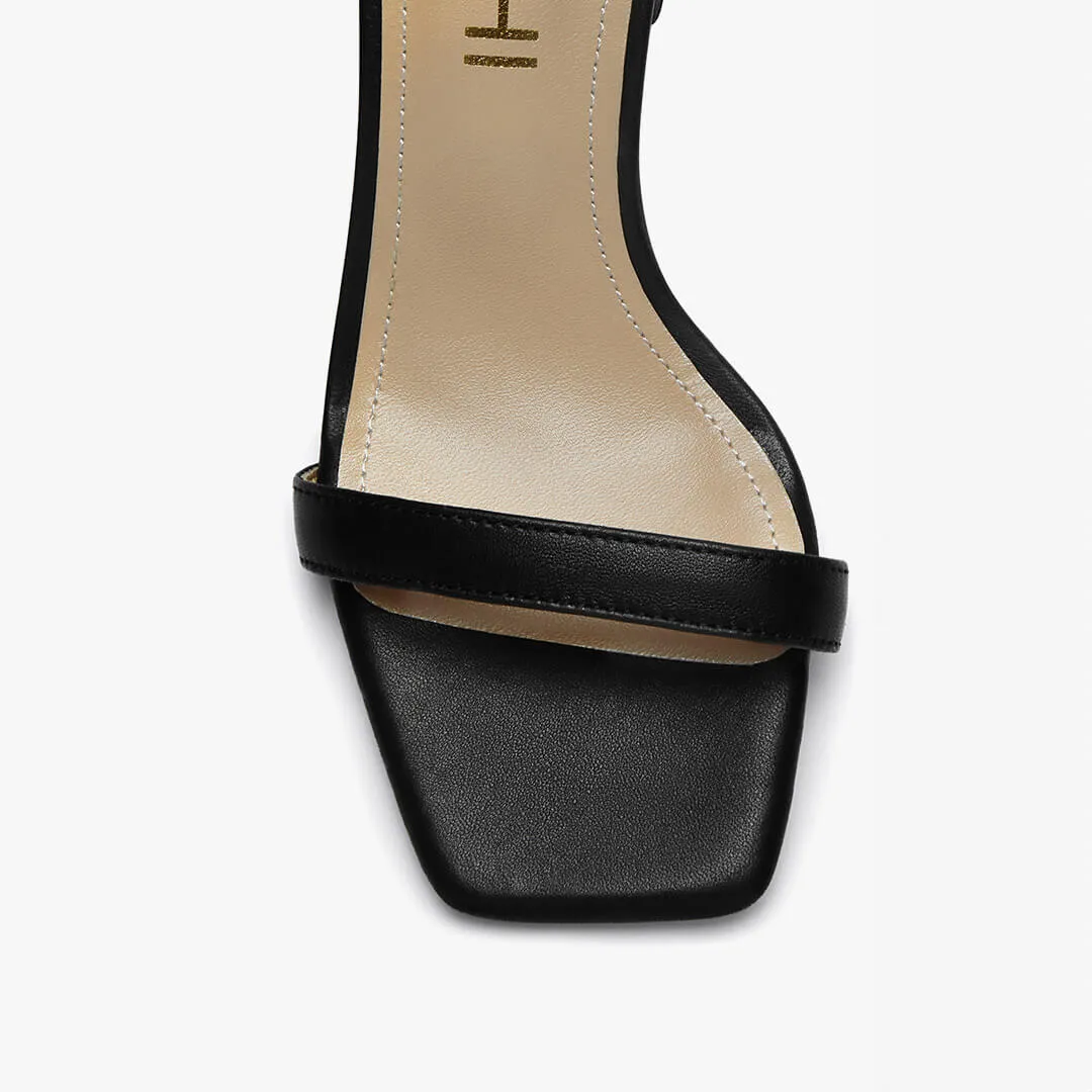 MINNY - Elegant Black Strappy Sandal