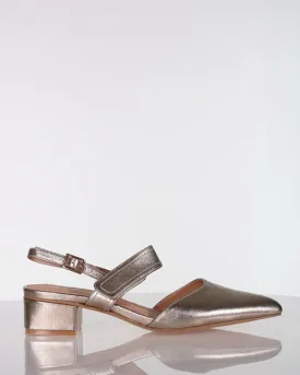 Minx Astrid Bronze Metallic Slingback Shoe