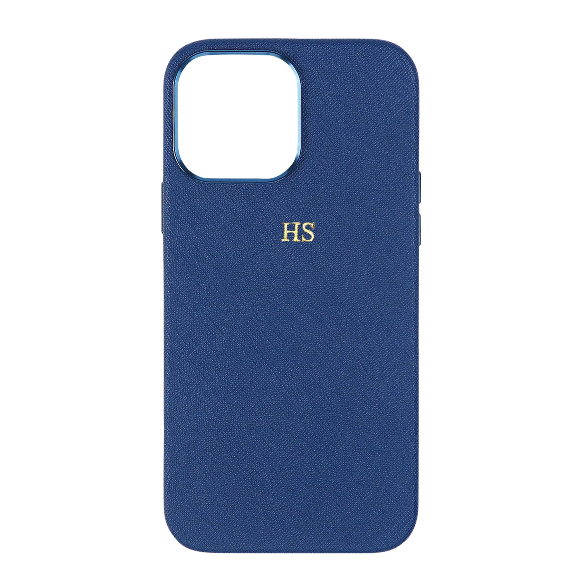 Navy - iPhone 13 Series Full Wrap Saffiano Phone Case