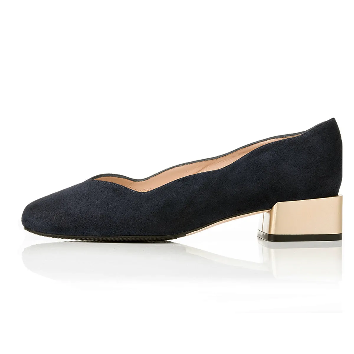 Olivia Wide Fit Pumps – Black Suede