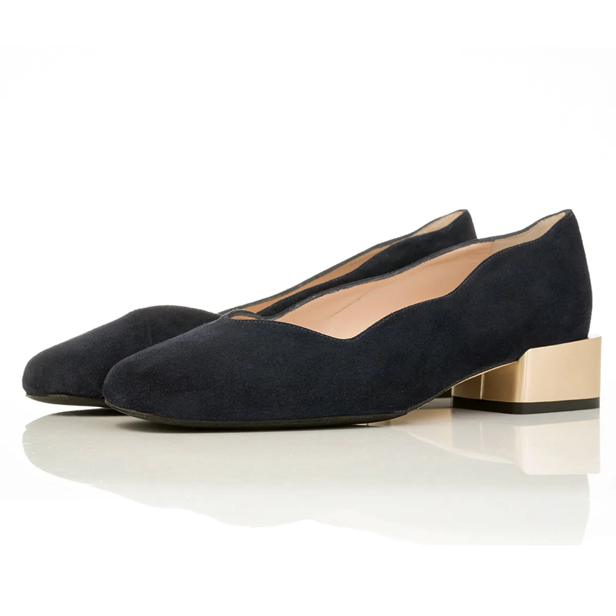 Olivia Wide Fit Pumps – Black Suede