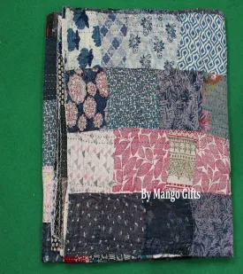 Patchwork Vintage Kantha Quilt Bedspread Queen Size 100%Cotton Indian Bedcover Ralli Throws Wholesale