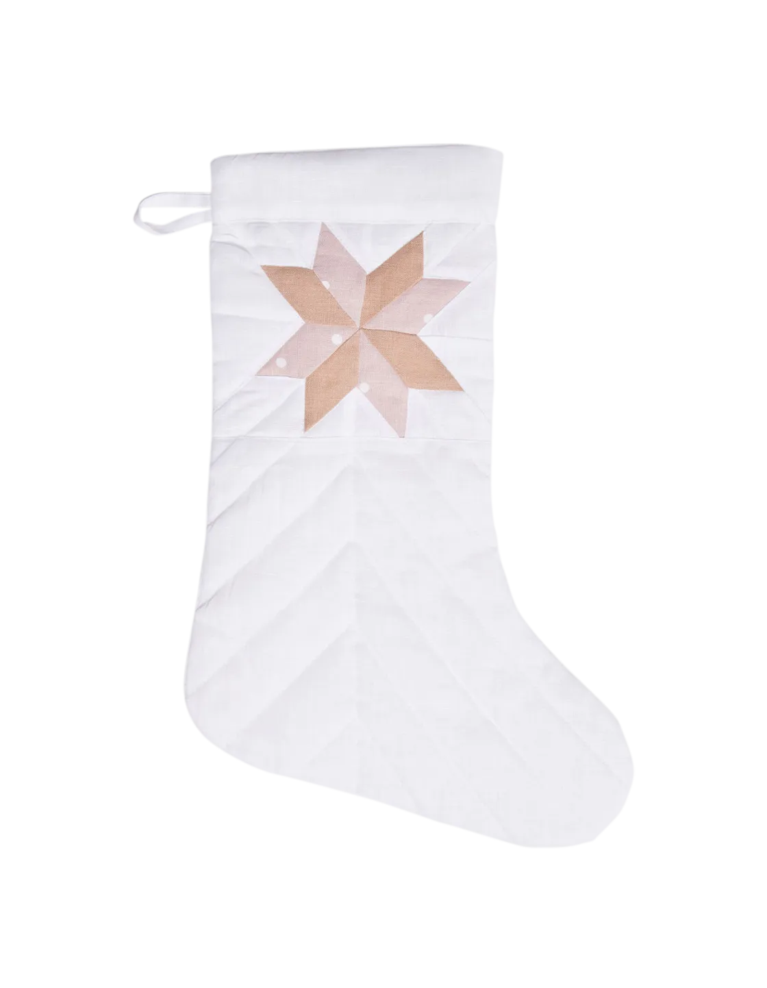 Pink Mix Linen Patchwork Stocking