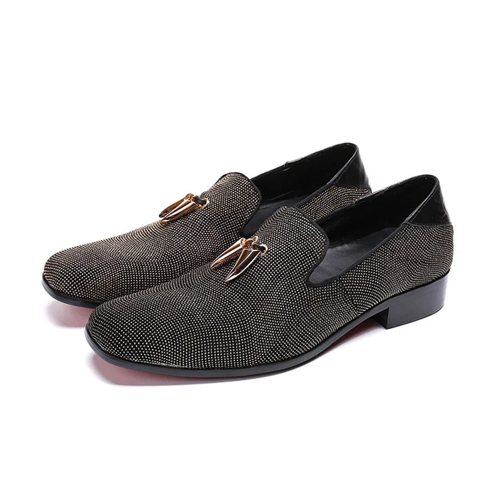 Pointed 3cm Heel Men Oxfords with Decoration