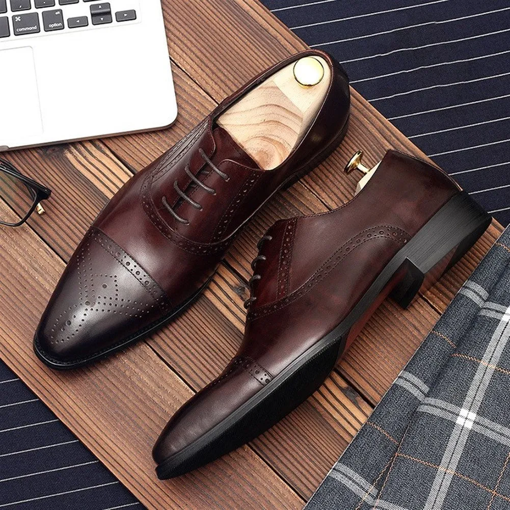 Pointed Captoe  Lace Up Oxford for Men