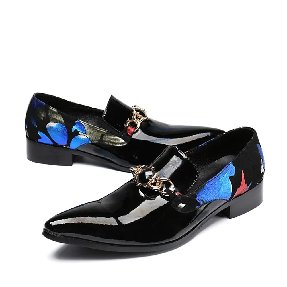 Pointed Slip on Low Top Men Oxfords with Decoration