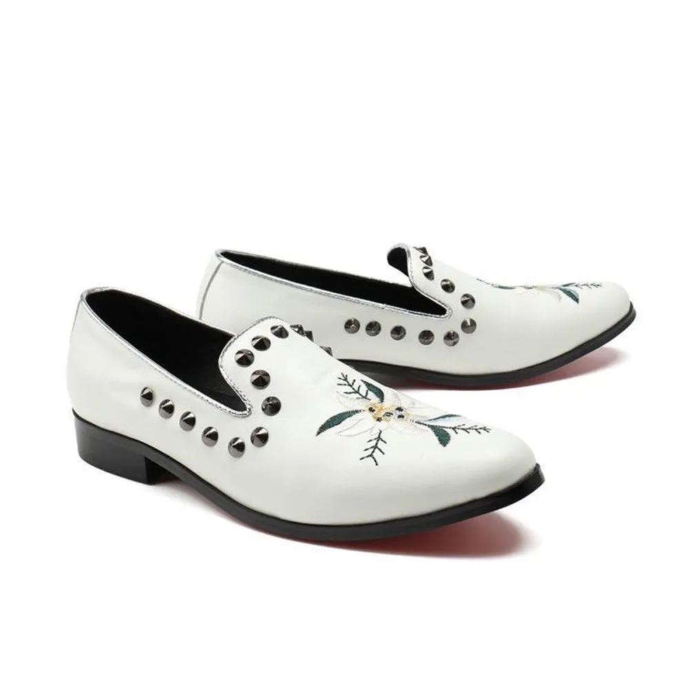 Printed Low Top Slip on Men Oxford with Decoration